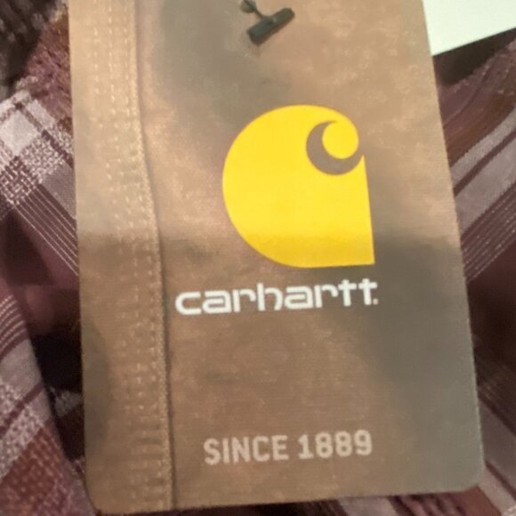 NWT Carhartt Women's Button Down Plaid  Work Shirt Size M (8/10) - Picture 8 of 9